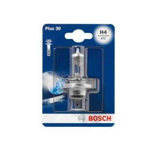 1 St&uuml;ck Bosch H4 +30% Gl&uuml;hlampe 12V 60/55W 1987301002