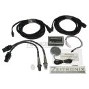 Zeitronix ZT4 Dual-Lambdacontroller + ZR4 52mm Zusatzinstrument (silber / rot)