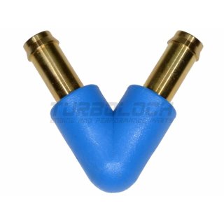 3 mm V-Stück Messing blau