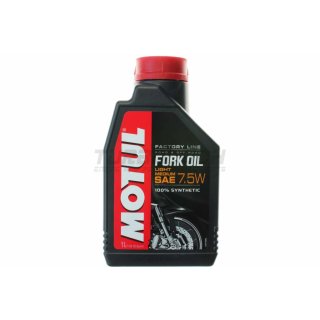 Motul Fork Oil Factory Line Light/Medium 7.5W 1L - Gabelöl für Gabeln im Rennsport (105926)