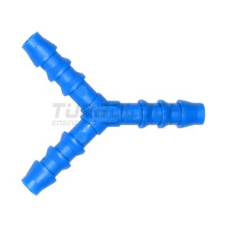 4 mm Y-Stück Kunststoff (Polyamid) - blau