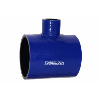 Ø 70mm Silikonschlauch-T-Verbinder mit 25mm Anschluss - blau