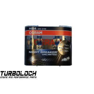 2 Stück Osram HB4 Night Breaker Unlimited Glühlampe 9006NBU